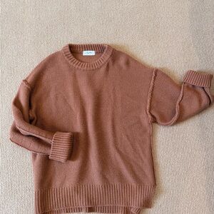 Carly Jean Los Angeles Rust Crew Neck Sweater